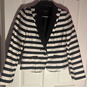 Worthington Black and White Striped Blazer